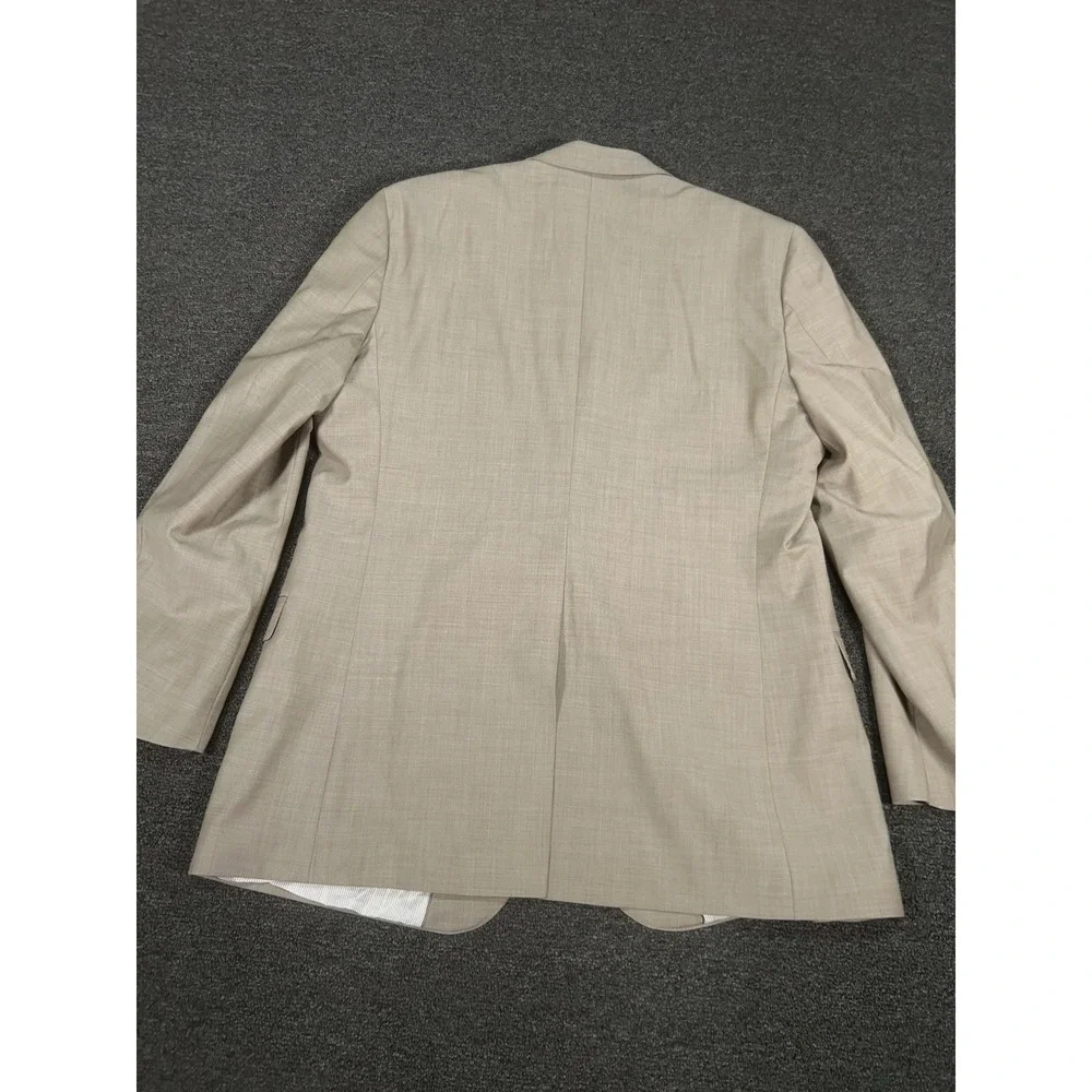 Brooks Brothers Explorer Fitzgerald 2 Piece Suit Mens 46L Pants 36x29 Wool Beige